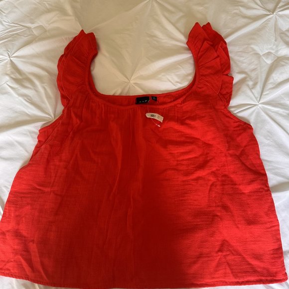 Red Ruffle Tank Top - Picture 2 of 2